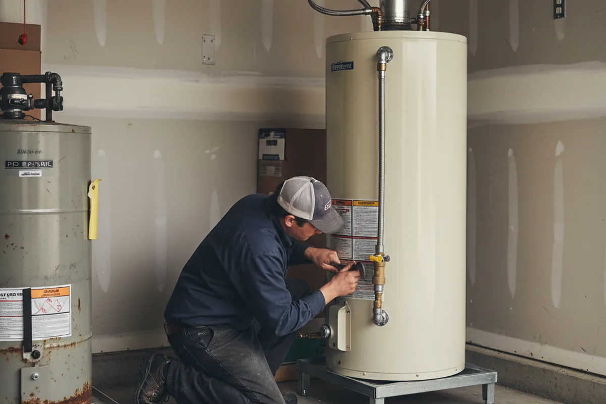 Water heater and shutoff valve replacement in Gloucester