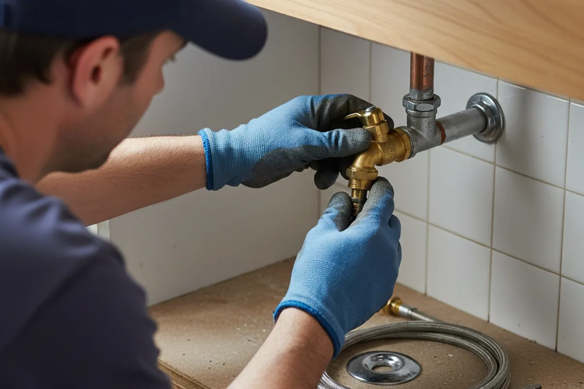 Shutoff valve and fitting work during Faucet and Fixture Repair in Gloucester